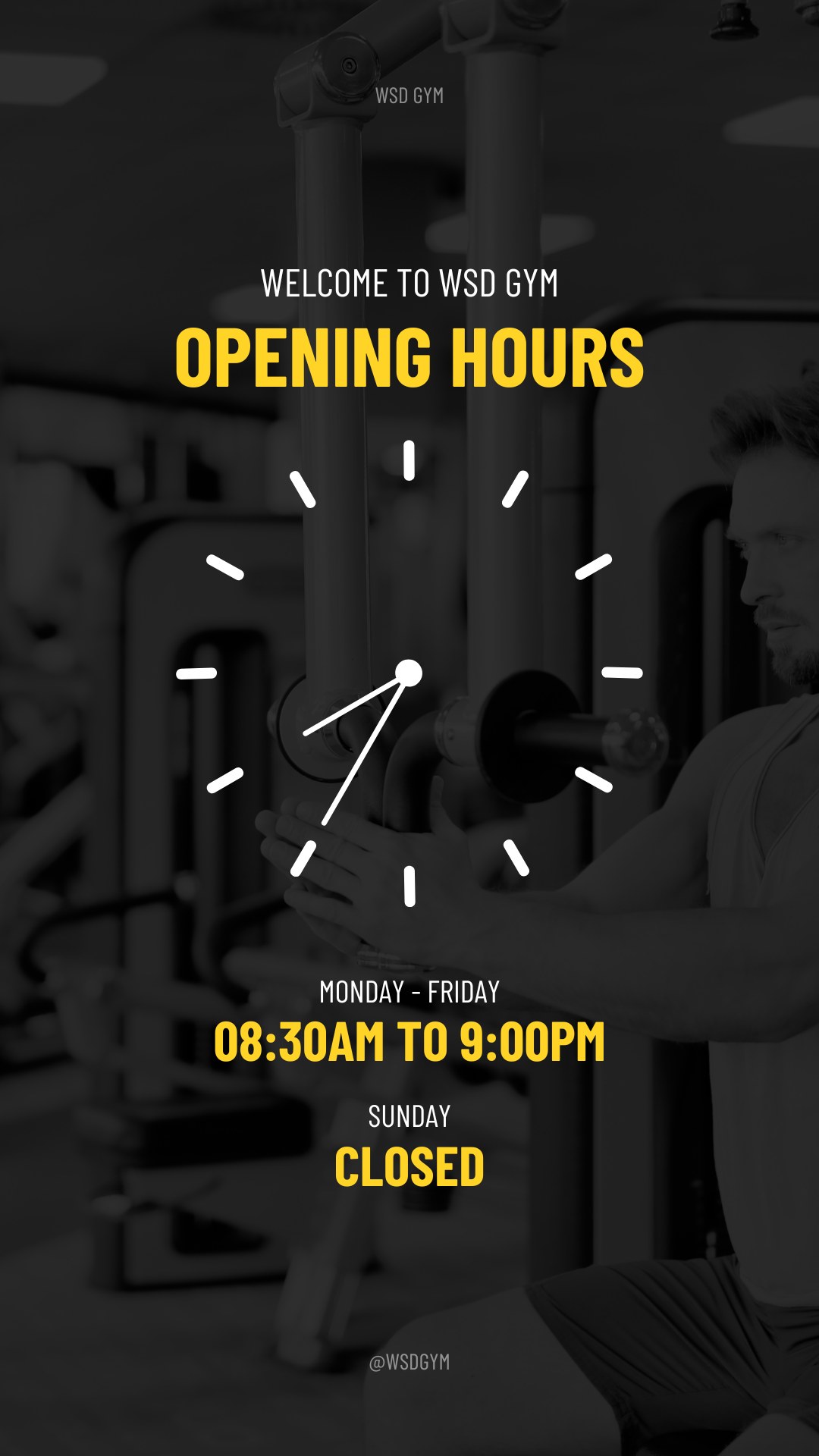 WSD GYM Operating Hours